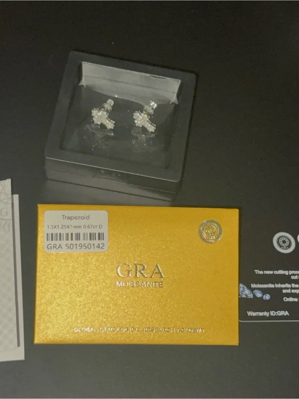 Men's 925 silver earrings with moissanite stones excellent for any occasion